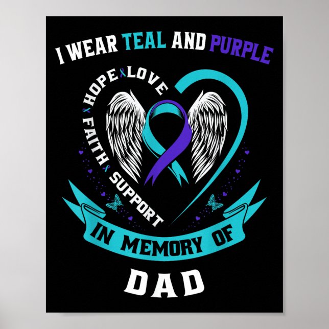 Affiche Je Porte Turquoise Et Violet Pour Les Adjudants Su (Devant)