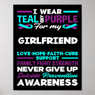 Affiche Je Porte Turquoise Et Violet Pour Ma Fille Suicide