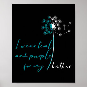 Affiche Je Porte Turquoise Et Violet Pour Mon Frère Suicid