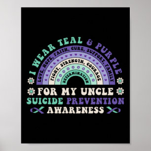 Affiche Je Porte Turquoise Et Violet Pour Mon Oncle Suicid