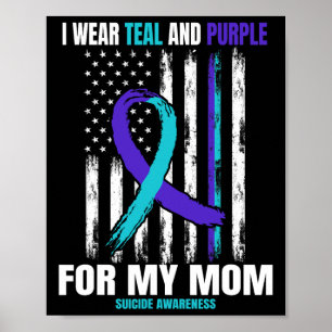 Affiche Je Porte Turquoise Et Violet Suicide Sensibilisati