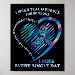 Affiche Je Porte Turquoise Et Violette Prévention Du Suici