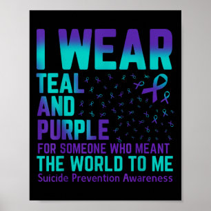 Affiche Je Porte Turquoise Et Violette Semaine De Préventi