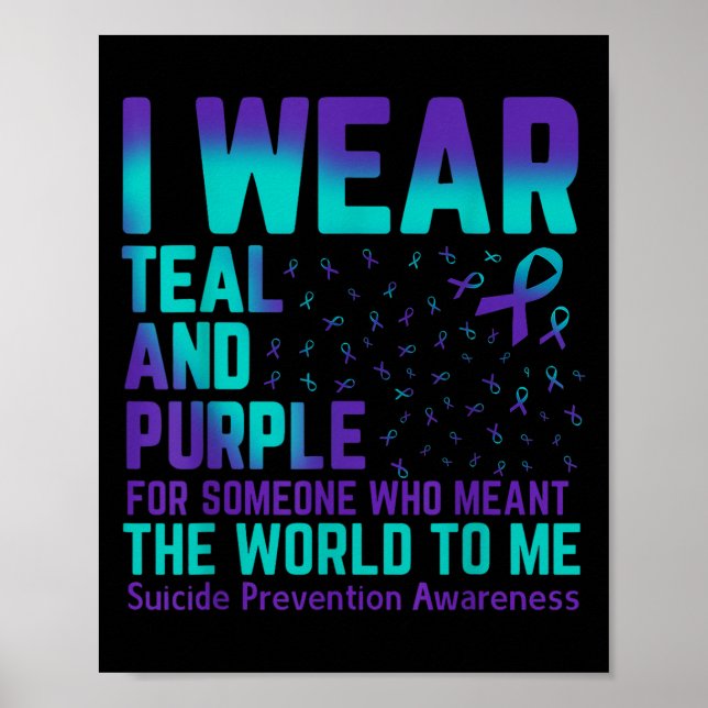 Affiche Je Porte Turquoise Et Violette Semaine De Préventi (Devant)