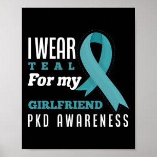 Affiche Je Porte Turquoise Pour Ma Fille Polykystique Rein