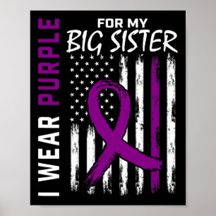 Affiche Je Porte Violet Grosse Soeur Cancer Pancréatique