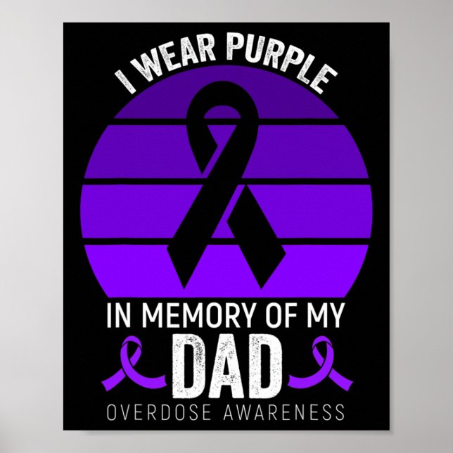 Affiche Je Porte Violet Surdose Conscience Violet Ribbon P (Devant)