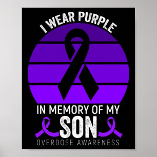 Affiche Je Porte Violet Surdose Conscience Violet Ribbon S