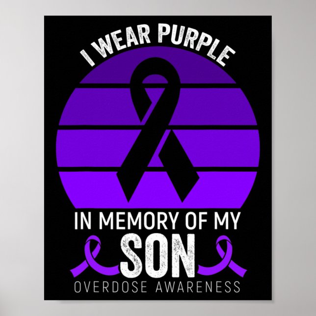 Affiche Je Porte Violet Surdose Conscience Violet Ribbon S (Devant)