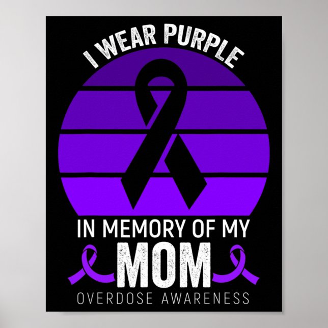 Affiche Je Porte Violet Surdose Sensibilisation Ribbon pou (Devant)