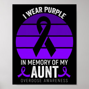 Affiche Je Porte Violet Surdose Sensibilisation Ribbon Vio