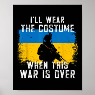 Affiche Je porterai ce costume Citation Zelensky Soutien à