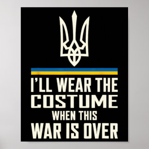 Affiche Je porterai ce costume Citation Zelensky Soutien à