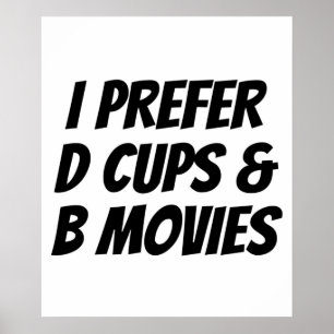 Affiche Je Préfère D Tasses B Films Drôle Cadeau