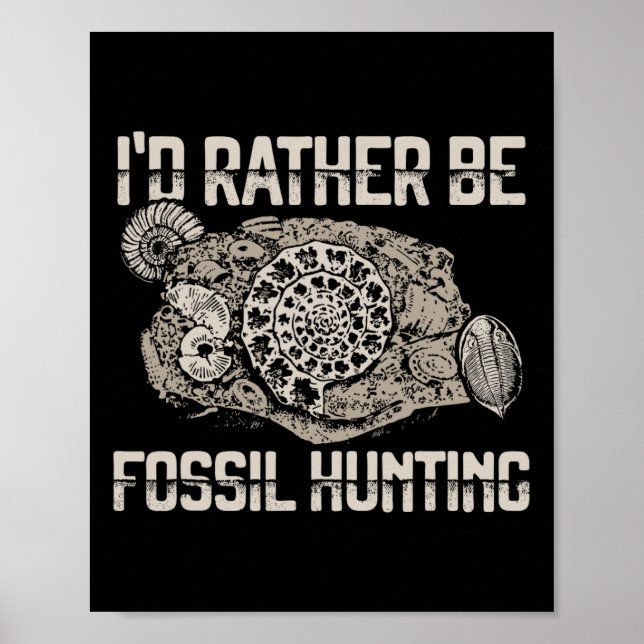 Affiche Je préfère être Fossil Hunting Explorer Tee (Devant)