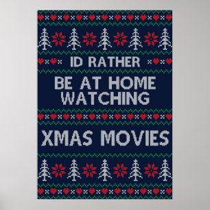 Affiche Je préfère rester à la maison pour regarder les fi