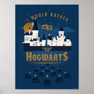 Affiche Je Préférerais Être À HOGWARTS™ Abstrait Boat Ride