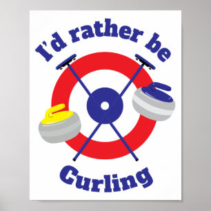 Affiche Je préférerais faire du curling