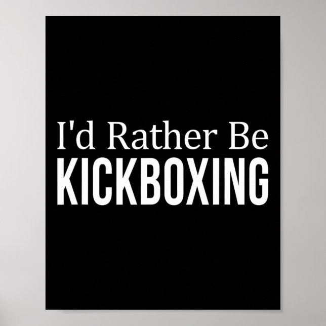 Affiche Je préférerais faire du kickboxing -  (Devant)