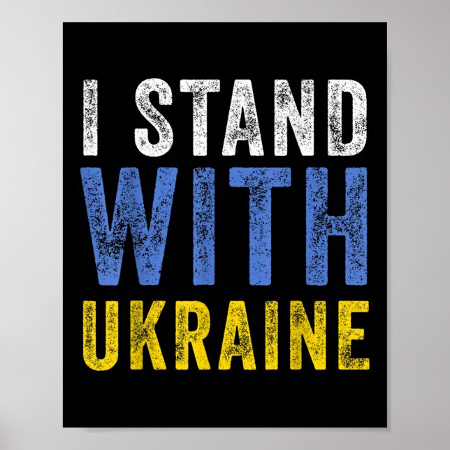 Affiche Je Prends Position Avec L'Ukraine _ Arrêtez Poutin (Devant)