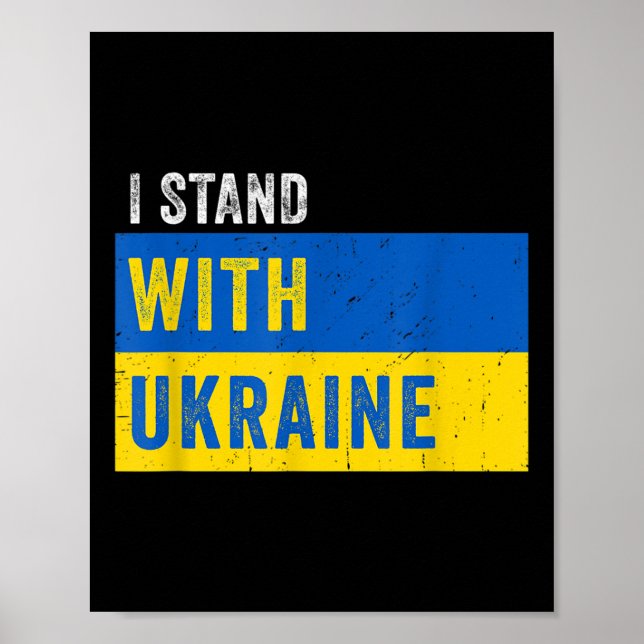 Affiche Je Prends Position Avec L'Ukraine _ Arrêtez Poutin (Devant)