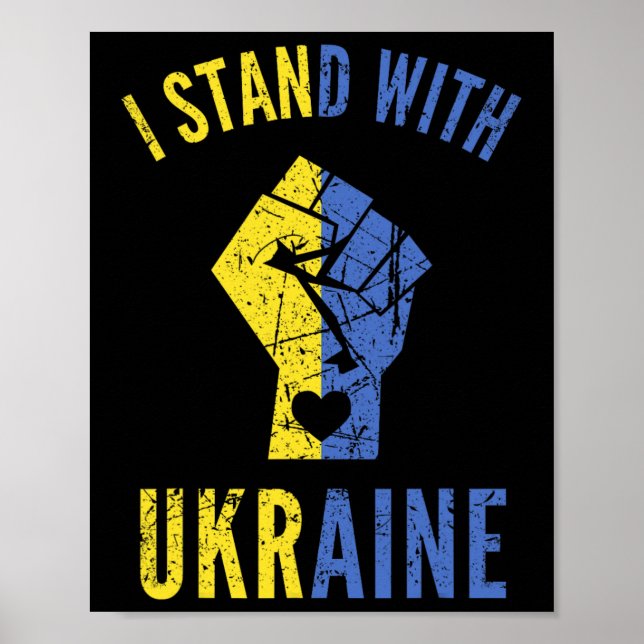 Affiche Je Prends Position Avec L'Ukraine - Vintage Résist (Devant)