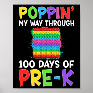 Affiche Je Presse Mon Chemin À Travers 100 Jours De Pré-K