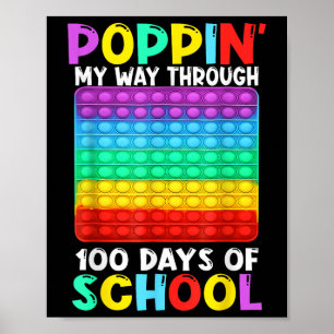 Affiche Je Presse Mon Chemin À Travers 100 Jours D'École J