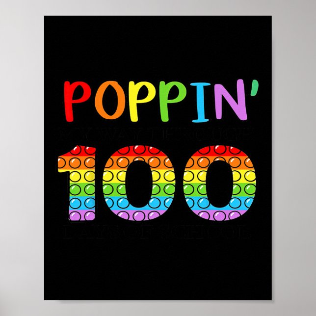 Affiche Je Presse Mon Chemin À Travers 100 Jours D'Enfants (Devant)