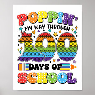 Affiche Je Presse Mon Chemin À Travers 100 Jours D'Enfants