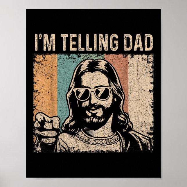 Affiche Je raconte à Papa une drôle de citation de Jésus H (Devant)