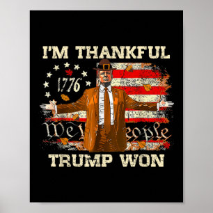 Affiche Je Remercie Trump D'Avoir Remporté Thanksgiving Tu