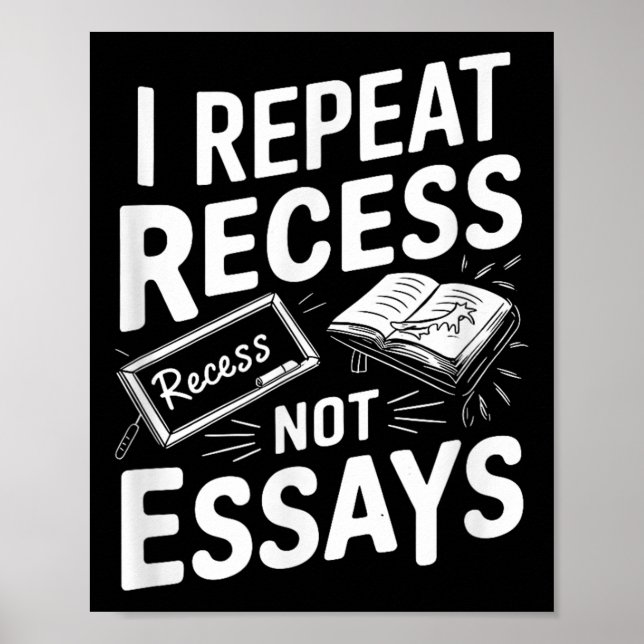 Affiche Je Répète Récréation Récréation Pas D'essais  (Devant)