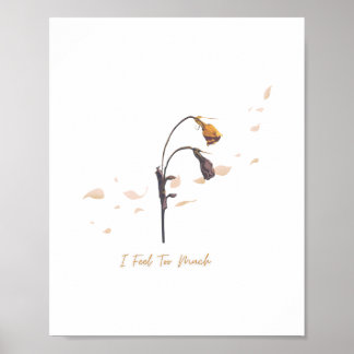 Affiche Je ressens trop_ Mur d'art émotionnel doux