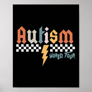 Affiche Je Rock Spectrum Autism World Tour Autism Aware