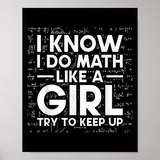 Affiche Je sais que je fais des maths comme une fille essa (Devant)