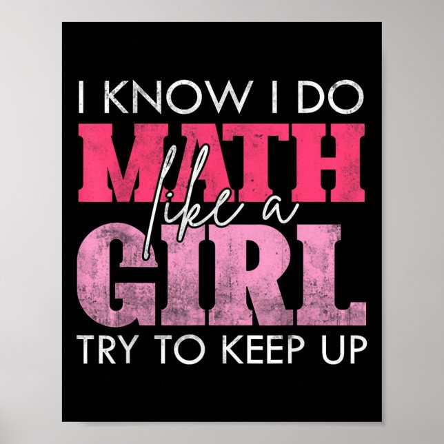 Affiche Je sais que je fais des maths comme une fille essa (Devant)