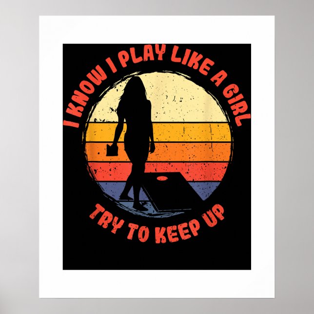 Affiche Je sais que je joue comme une petite corniche rétr (Devant)