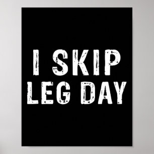 Affiche Je Saute Jour de la Jambe Drôle Gym Entraînement C