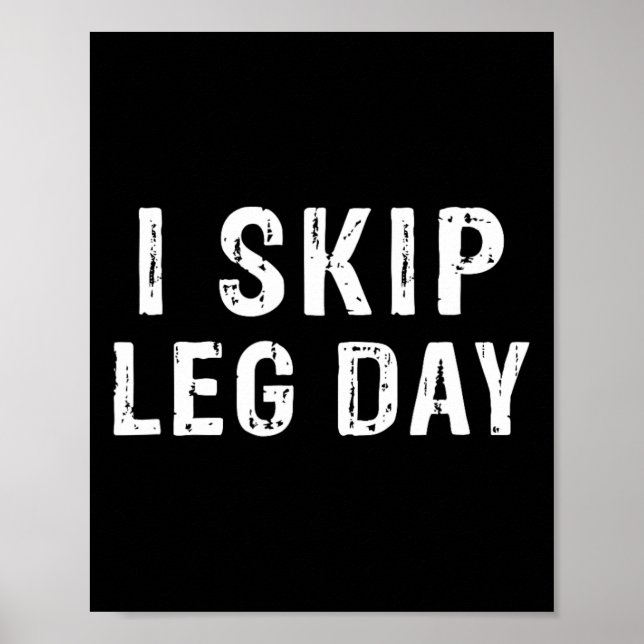 Affiche Je Saute Jour de la Jambe Drôle Gym Entraînement C (Devant)