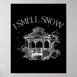 Affiche Je sens la neige Noël d'hiver Design boule de neig