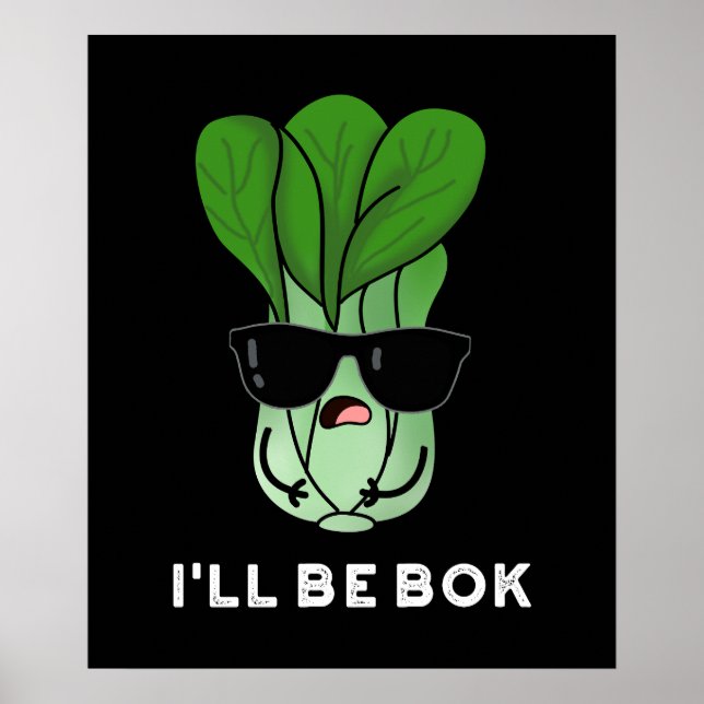 Affiche Je serai Bok Funny Veggie Movie Pun Dark BG (Devant)