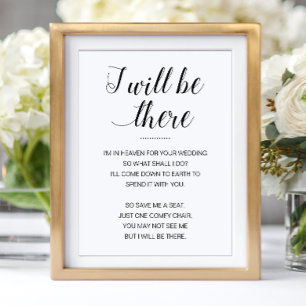 Affiche Je serai là Mariage de la chaire commémorative
