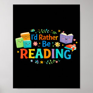 Affiche Je serais en train de lire amusant bibliophile pro
