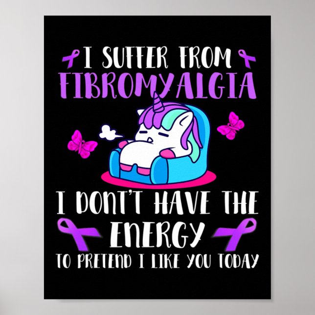 Affiche Je Souffre De Fibromyalgie - Peut Porter Fibromyal (Devant)