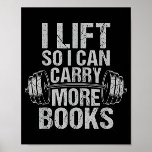 Affiche Je soulève pour transporter plus de livres lecteur