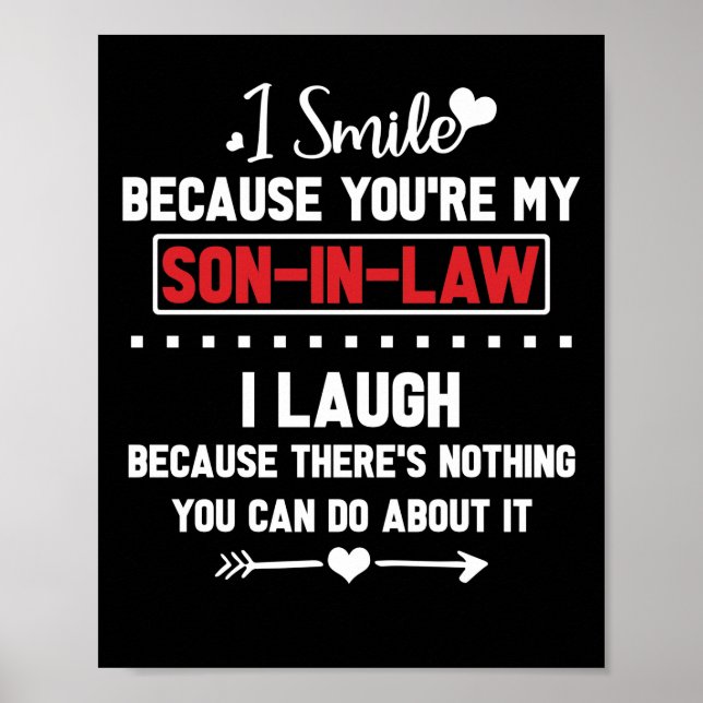 Affiche Je souris parce que tu es mon gendre Je rigole (Devant)