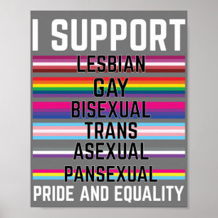 Affiche Je soutiens Lesbienne Gay Bisexuel Trans Panne Ase