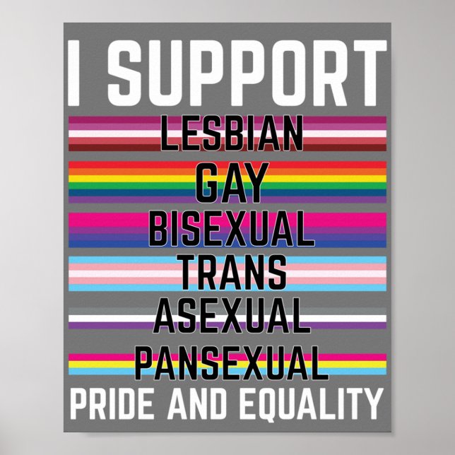 Affiche Je soutiens Lesbienne Gay Bisexuel Trans Panne Ase (Devant)