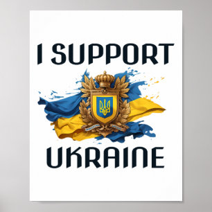 Affiche Je soutiens l'Ukraine debout pour la paix en Ukrai